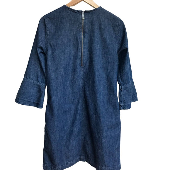 Gap Denim Shift Dress with Bell Sleeves size S - Picture 6 of 7